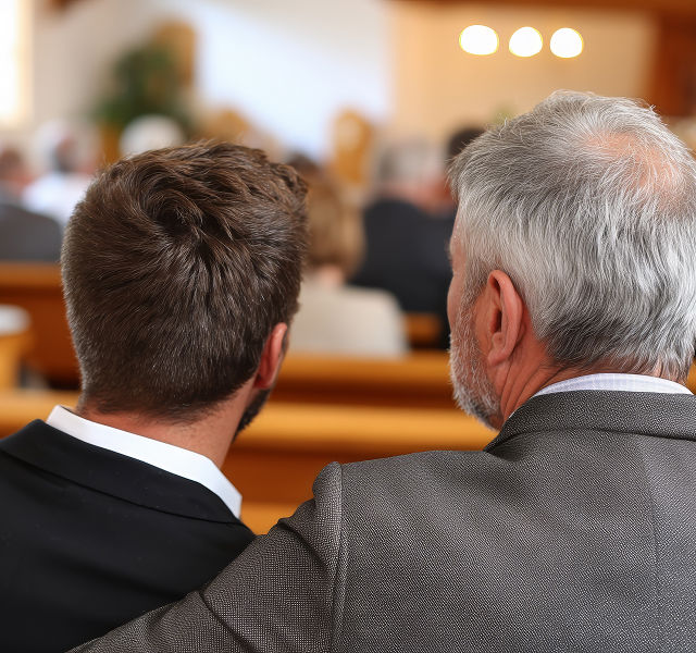 two men in chapel