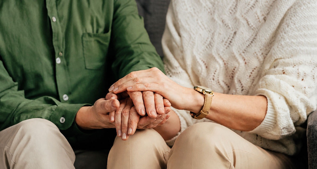 woman holding hands
