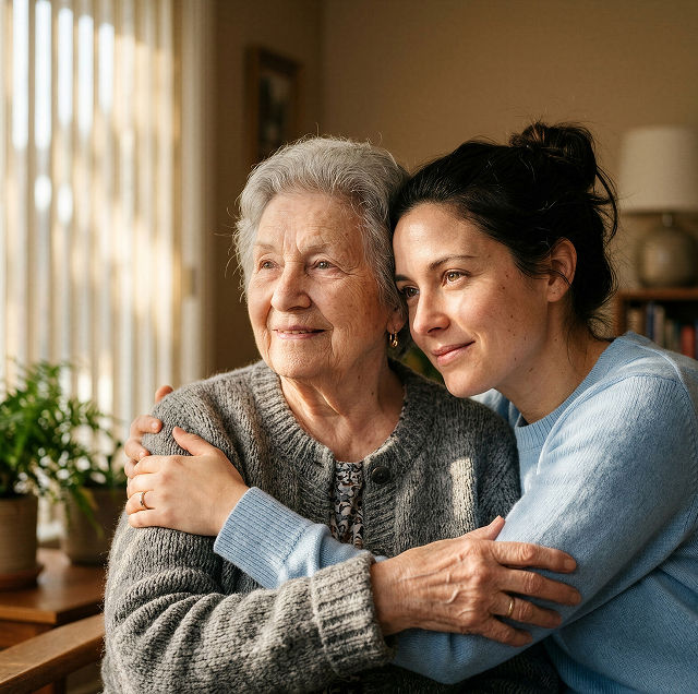 grandmother and granddaughter