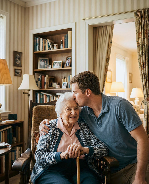 grandmother and grandson