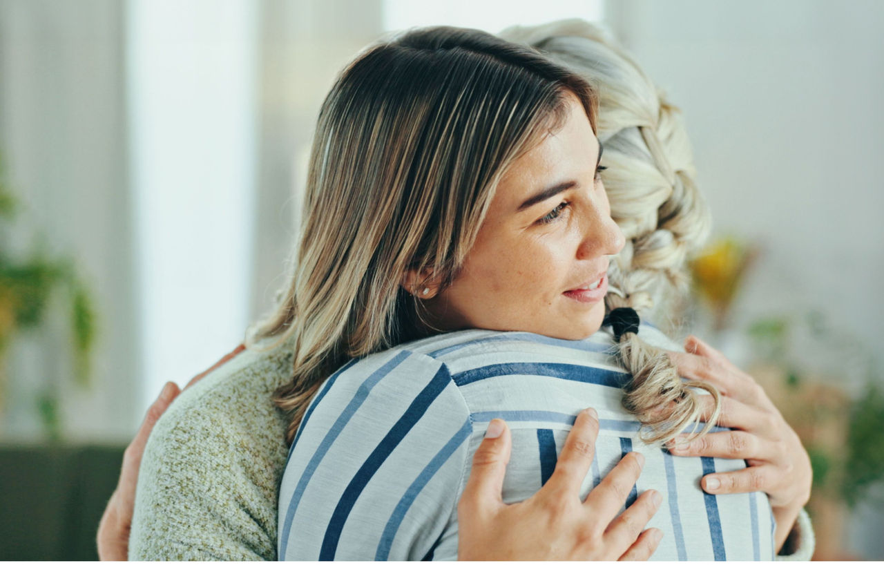 women hugging